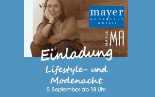 Einladung Lifestyle- und Modenacht 5. September ab 18h